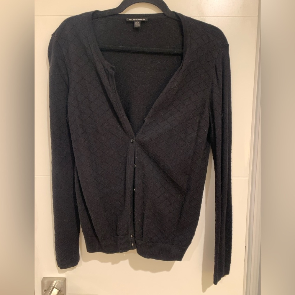 Hilary Radley size M black knit cardigan